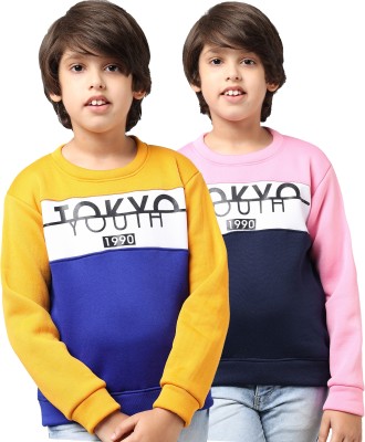 ANIXA Full Sleeve Color Block Boys Sweatshirt