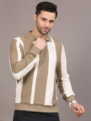 NEXGEN CLUB Full Sleeve Striped Men Sweatshirt