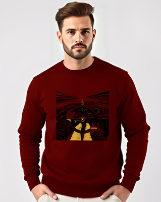 AOOSH Full Sleeve Graphic Print Men Sweatshirt