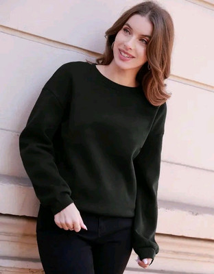 Western Darji Full Sleeve Solid Women Sweatshirt