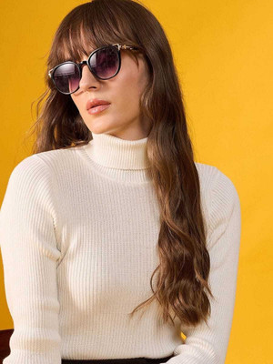 Aevu Full Sleeve Solid Women Sweatshirt