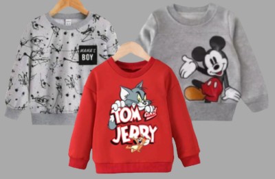 Bawdi Full Sleeve Printed Baby Boys & Baby Girls Sweatshirt