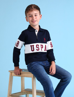 U.S. POLO ASSN. Full Sleeve Graphic Print Baby Boys Sweatshirt