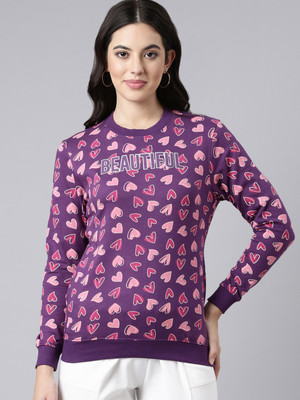 Dixcy Slimz Full Sleeve Graphic Print Women Sweatshirt