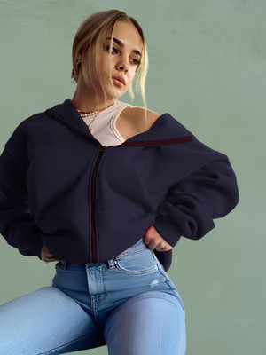 Lecowar Full Sleeve Solid Women Sweatshirt