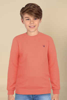 Allen Solly Full Sleeve Solid Boys Sweatshirt