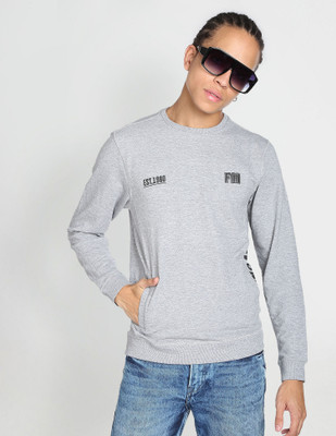 FLYING MACHINE Full Sleeve Self Design Men Sweatshirt