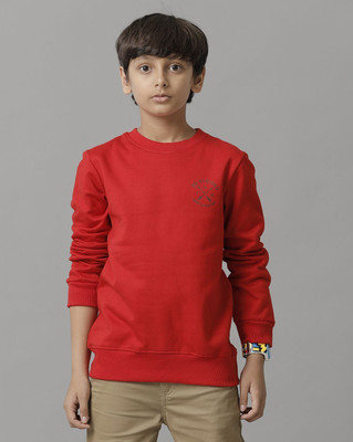 Under Fourteen Only Full Sleeve Solid Boys Sweatshirt