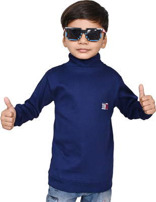 SelfiCollection Full Sleeve Solid Boys Sweatshirt