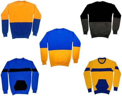 AE Trends Full Sleeve Color Block Boys Sweatshirt