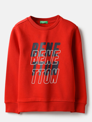 United Colors of Benetton Full Sleeve Printed Boys Sweatshirt