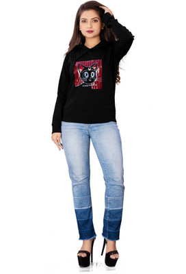 FASHIONALITY Full Sleeve Animal Print Women Sweatshirt