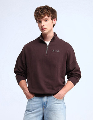 FLYING MACHINE Full Sleeve Solid Men Sweatshirt