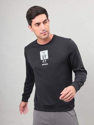 TECHNOSPORT Full Sleeve Solid Men Sweatshirt