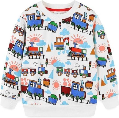 Zeki Full Sleeve Printed Boys & Girls Sweatshirt