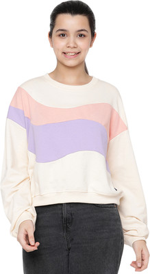 li'l tomatoes Full Sleeve Color Block Girls Sweatshirt