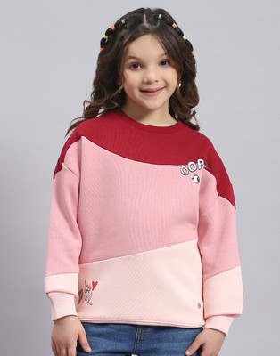 MONTE CARLO Full Sleeve Printed Girls Sweatshirt