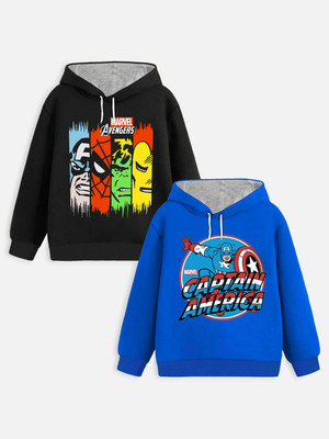 YK Marvel Full Sleeve Printed Boys Sweatshirt