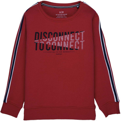 Status Quo Full Sleeve Solid Boys Sweatshirt