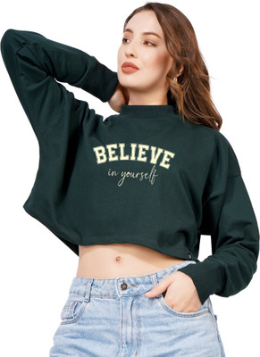 BlueFicus Full Sleeve Solid Women Sweatshirt