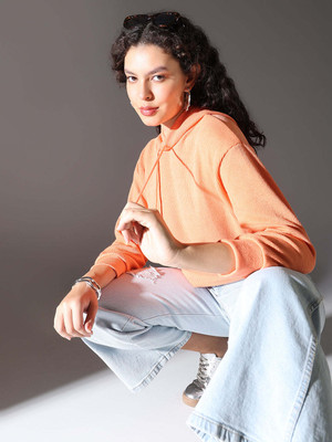 SHOWOFFFF Full Sleeve Self Design Women Sweatshirt