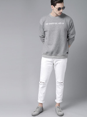 Roadster Full Sleeve Solid Men Sweatshirt
