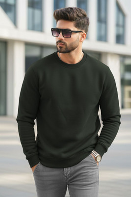 TRIPR Full Sleeve Solid Men Sweatshirt
