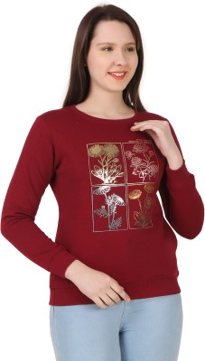 FLOSBERRY 3/4th Sleeve Printed Women Sweatshirt