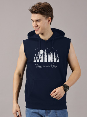 Leon Sleeveless Printed Men Sweatshirt