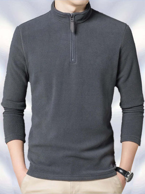 Lripsome Full Sleeve Solid Men Sweatshirt