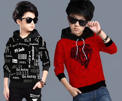 LilBits Full Sleeve Graphic Print Boys Sweatshirt