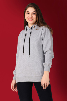 Zicada Full Sleeve Solid Women Sweatshirt