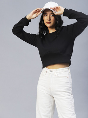 RIGO Full Sleeve Solid Women Sweatshirt