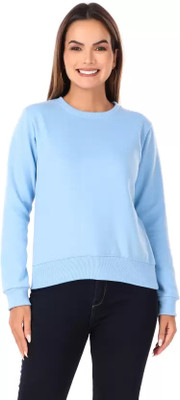 Absorbing Full Sleeve Solid Women Sweatshirt