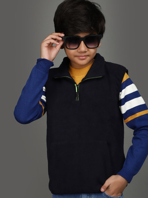 V-MART Full Sleeve Solid Boys Sweatshirt