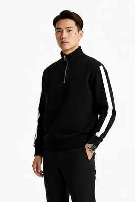 Oiinthread Full Sleeve Striped Men Sweatshirt