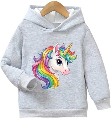 KEESOR Full Sleeve Printed Girls Sweatshirt