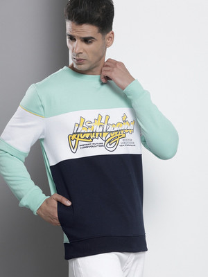 The Indian Garage Co. Full Sleeve Color Block Men Sweatshirt