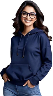 Pwexz Full Sleeve Solid Women Sweatshirt