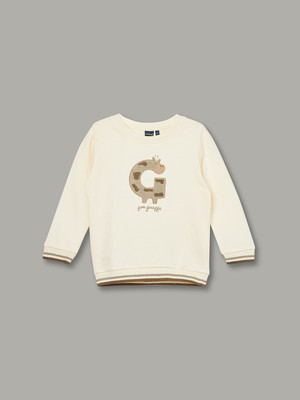 Juniors by Lifestyle Full Sleeve Self Design, Applique Baby Boys Sweatshirt