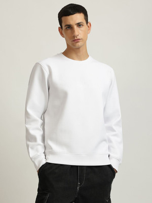 R Heaven Fashions Full Sleeve Solid Men Sweatshirt