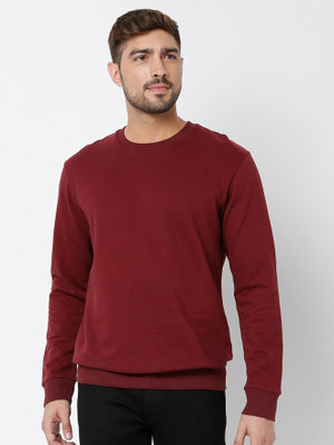 Lasmo Full Sleeve Solid Men Sweatshirt