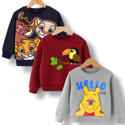 FASTCRY Full Sleeve Printed Baby Boys & Baby Girls Sweatshirt