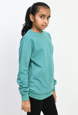 KAVYA Full Sleeve Solid Girls Sweatshirt