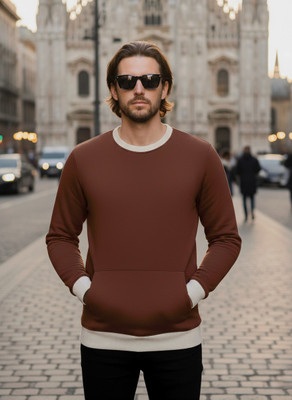 IRHA Full Sleeve Solid Men Sweatshirt