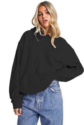 Leotude Full Sleeve Solid Women Sweatshirt