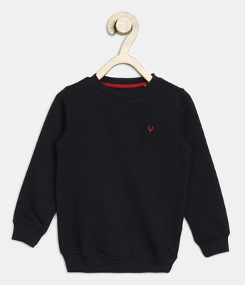 Allen Solly Full Sleeve Solid Boys Sweatshirt