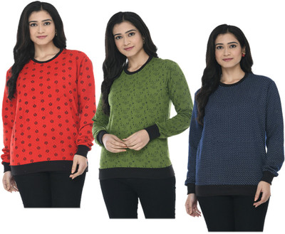 MTI FASHIONS Full Sleeve Printed Women Sweatshirt