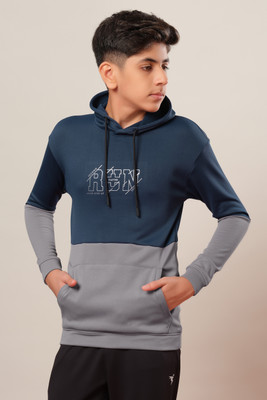 TECHNOSPORT Full Sleeve Color Block Boys Sweatshirt