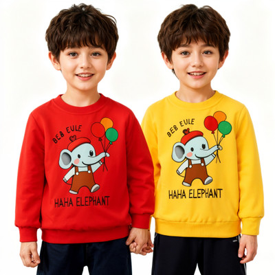 YAKFIT Full Sleeve Solid Boys & Girls Sweatshirt